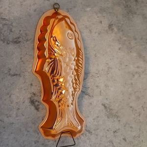 Vintage Fish Copper Mold Tin Samarius Shelton Conn. 12.5" American Made
